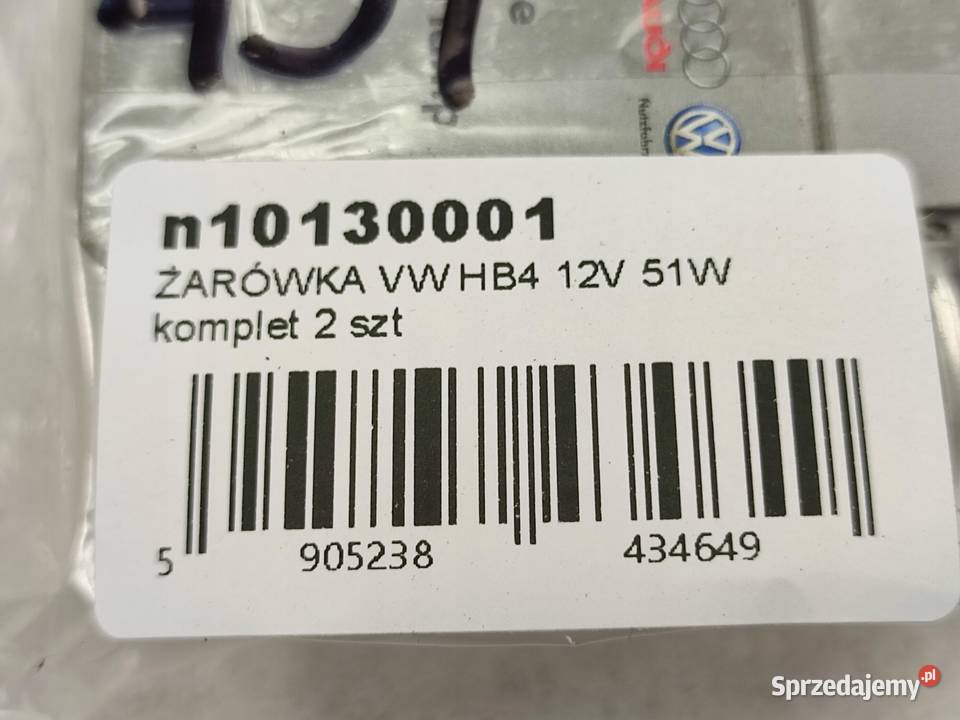 ŻARÓWKA KOMPLET 2 VOLKSWAGEN HB4 12V 51W