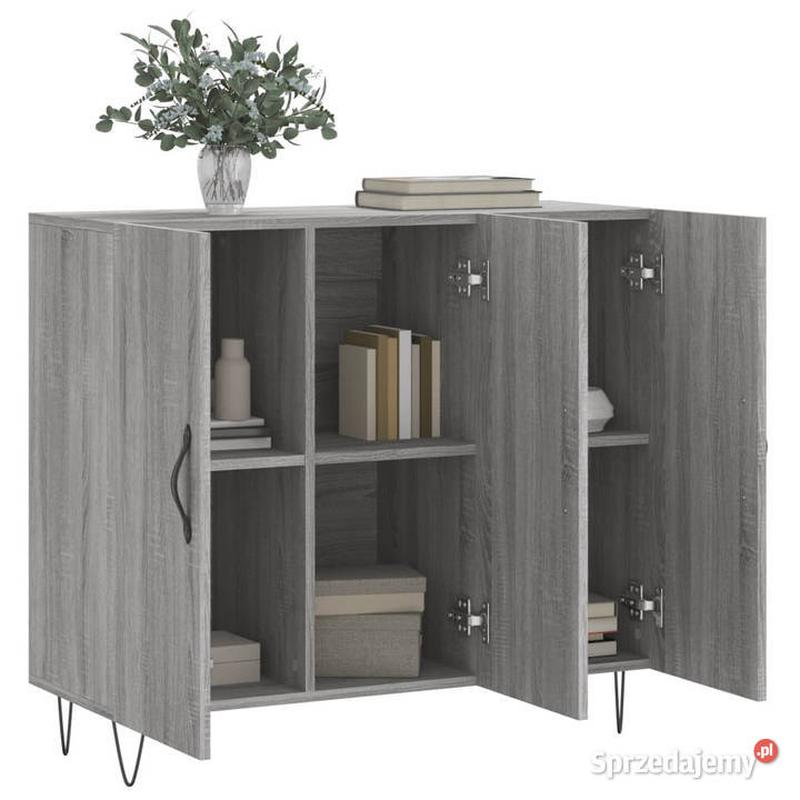Szafka szary dąb sonoma 90x34x80 materiał Pozostałe mazowieckie Warszawa