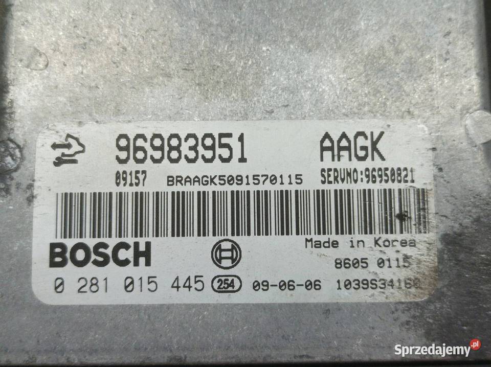 STEROWNIK SILNIKA 96983951 AAGK 0281015445 19 D Sterowniki