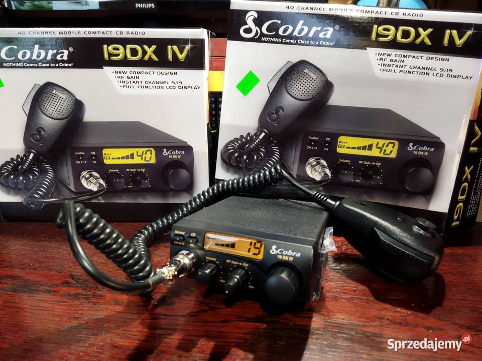 ZESTAW!! CB Radio Cobra 19 DX IV Antena Magnesowa Hustler IC Bielawa