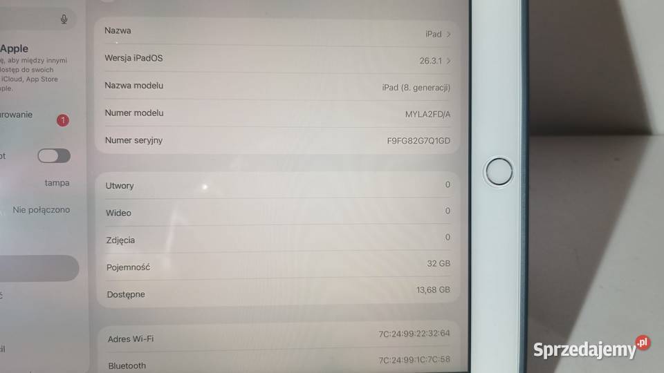 Tablet APPLE iPad 102 8 gen 32 GB Katowice
