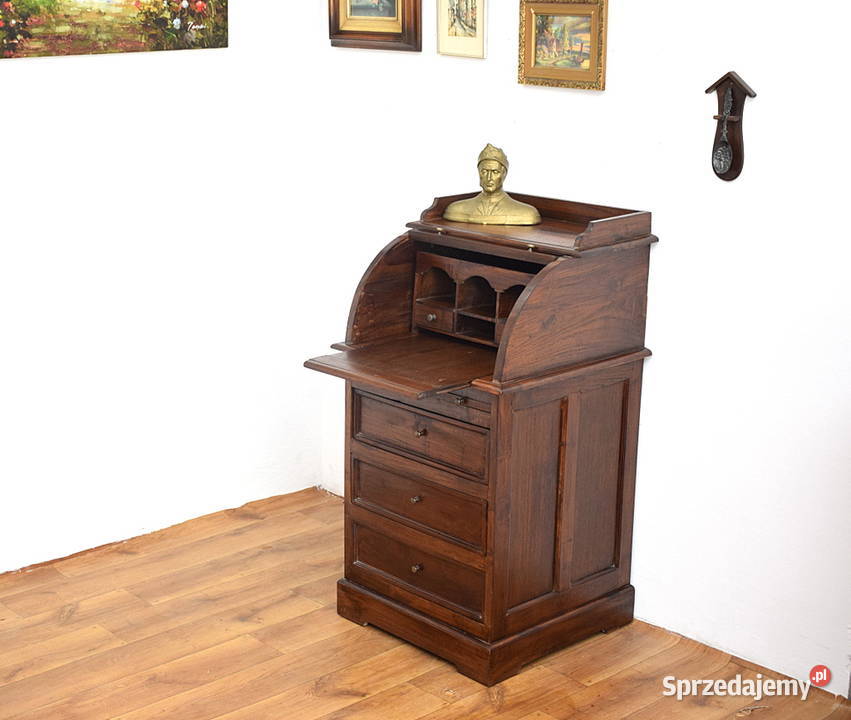 Mały kolonialny sekretarzyk biurko sekretera tek