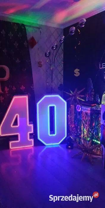 Wynajem cyfr led RGB 18 3 4 5 0 neon 1 komunia łódzkie Łódź
