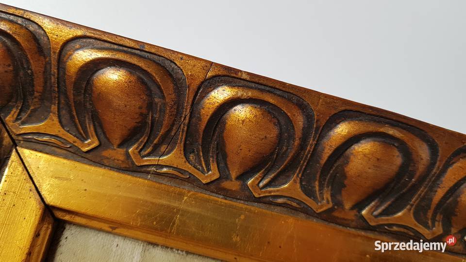 Stary obraz olejny na płótnie syg Michał Porcelana i szkło Dąbrowa Górnicza