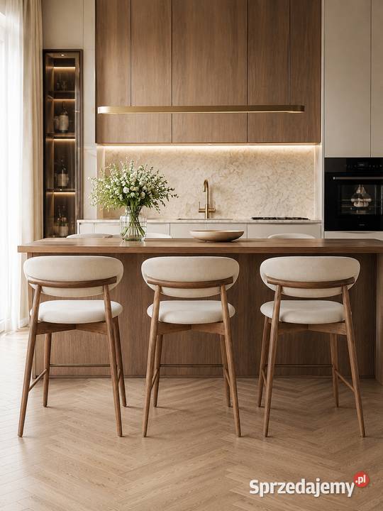 Designerski Hoker Drewniany OLIVIA Nowoczesne Warszawa