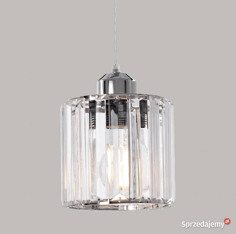 LAMPA SUFITOWA WISZĄCA KRYSZTAŁ GLAMOUR srebrna Choroszcz