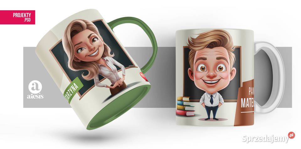 Szablony na Kubki Nauczycieli Projekty szkolne Kraków sprzedam