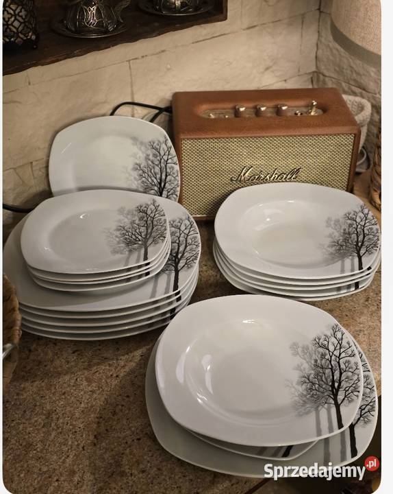 159 Zestaw 18 sztuk talerzy drzewa Talerze i talerzyki Zabrze sprzedam