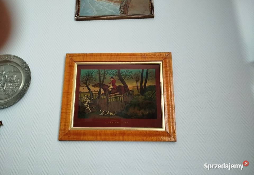 Obraz Lithografia stara Angielskie polowanie z opolskie Opole