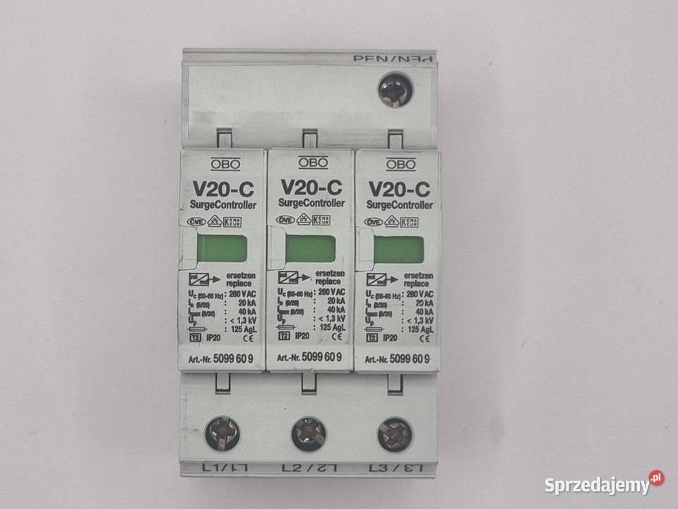 Ogranicznik przepięć OBO V20C typ 2 3fazowy Radzionków