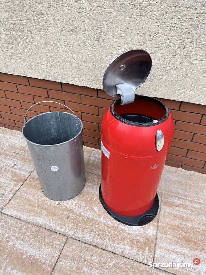 Kosz na śmieci śmietnik czerwony metalowy Garwolin sprzedam
