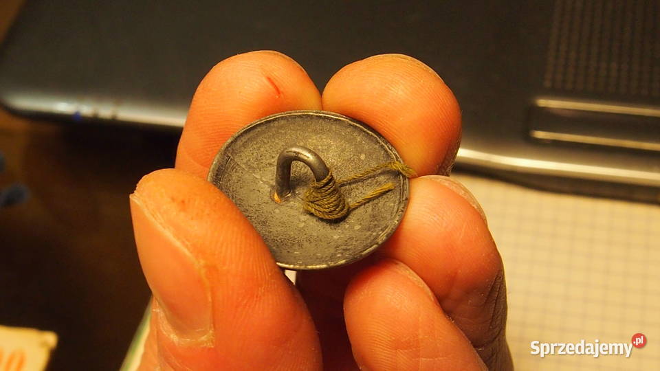 Guzik wojskowy PRL 25 mm stalowy płaszcza