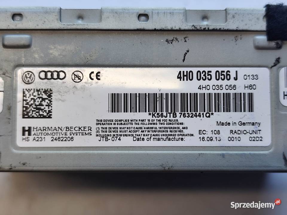 Audi A8 D4 Radio Tuner Radia Moduł Tv Wzmacniacz osobowe