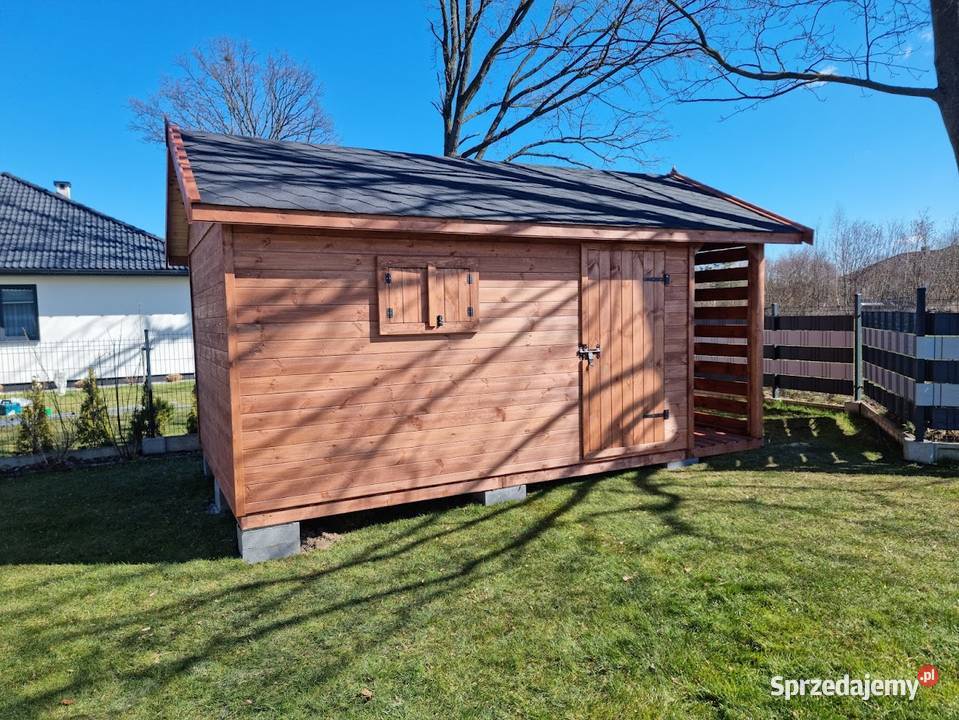DOMEK NARZĘDZIOWY OGRODOWY DREWUTNIA 3x5 DREWNO Dom i Ogród Częstochowa