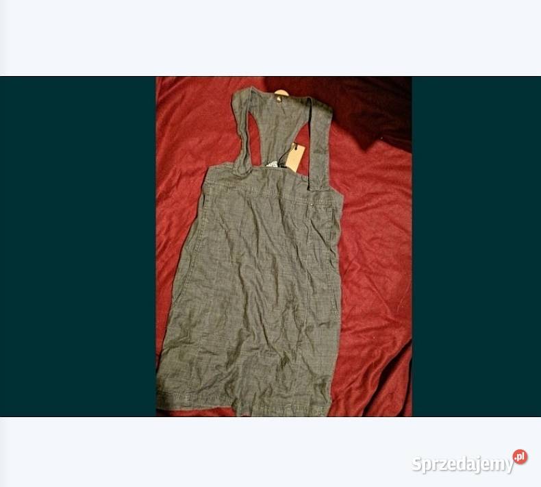 ICHI Sukienka Dżinsowa Jeansowa krótka S M NOWA szary/srebrny Leszno