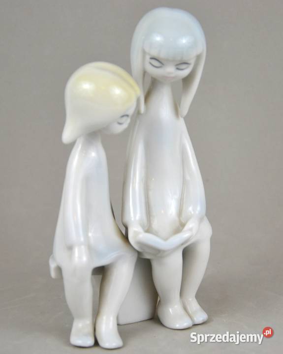 3 figurki art deco Hollohaza Aurl Kldor lata Pomiechówek