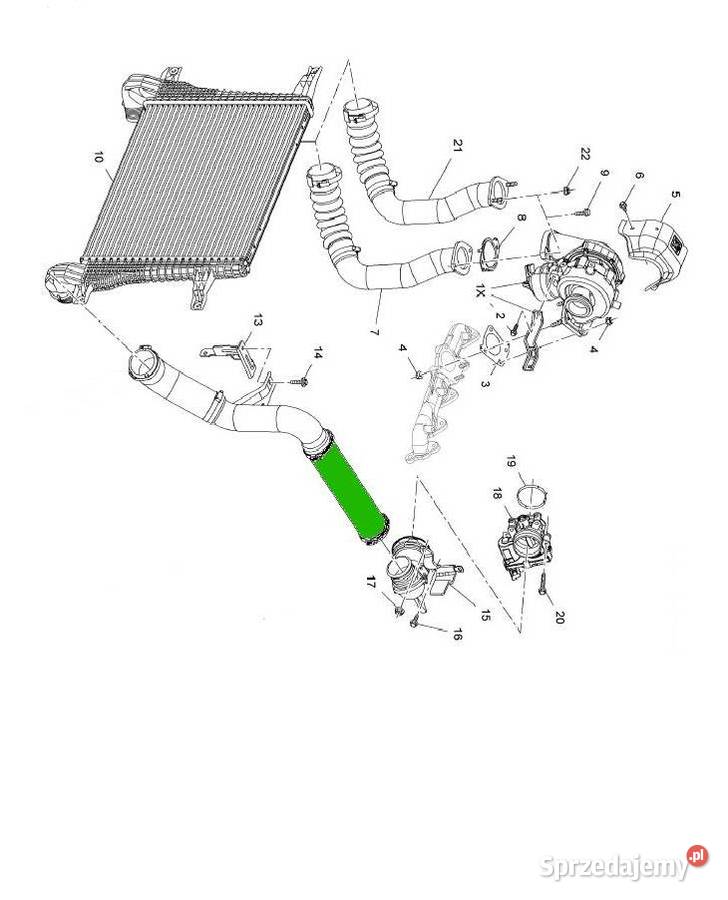 CHEVROLET CAPTIVA WĄŻ TURBO 95047790 22737400 Bielsko-Biała sprzedam