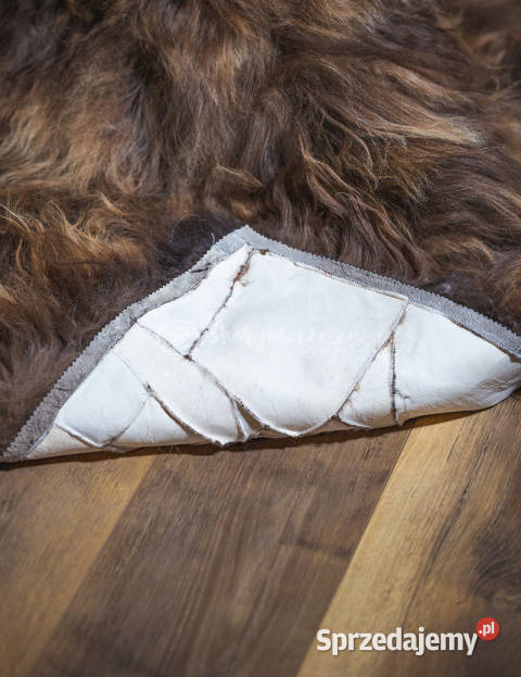 Narzuta ze skóry owczej islandzkiej ruda 180x200 Koce i narzuty