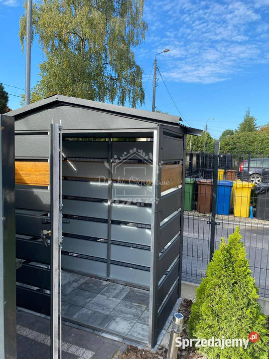 Wiata śmietnikowa 15x05m antracyt dach lubuskie