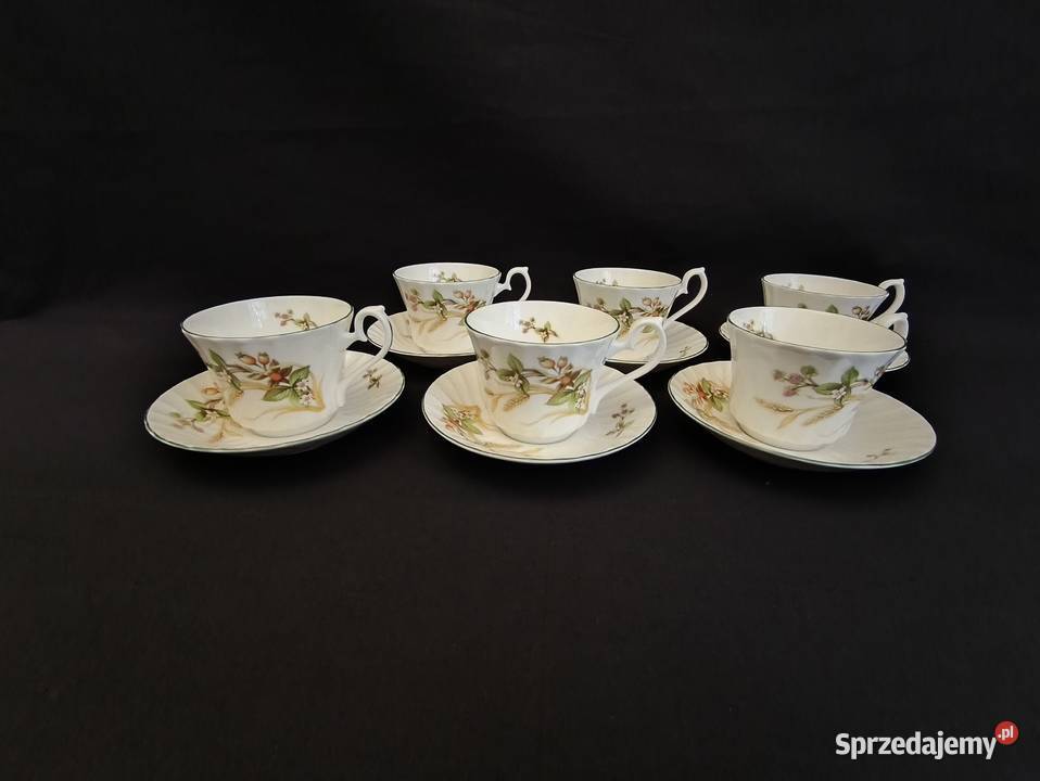 Zestaw kawowy angielski Wedgwood Country Lane Porcelana i szkło