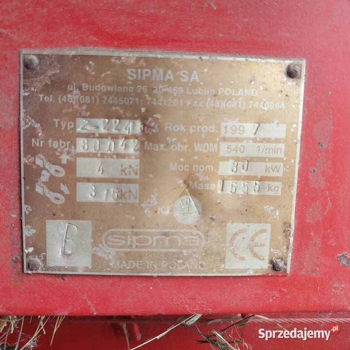 Prasa kostkująca Sipma Z2241 mazowieckie Maciejowice