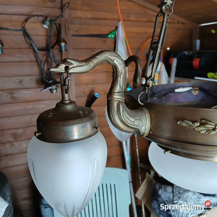 Żyrandol mosiężny 5 punktowy Tomaszów Mazowiecki