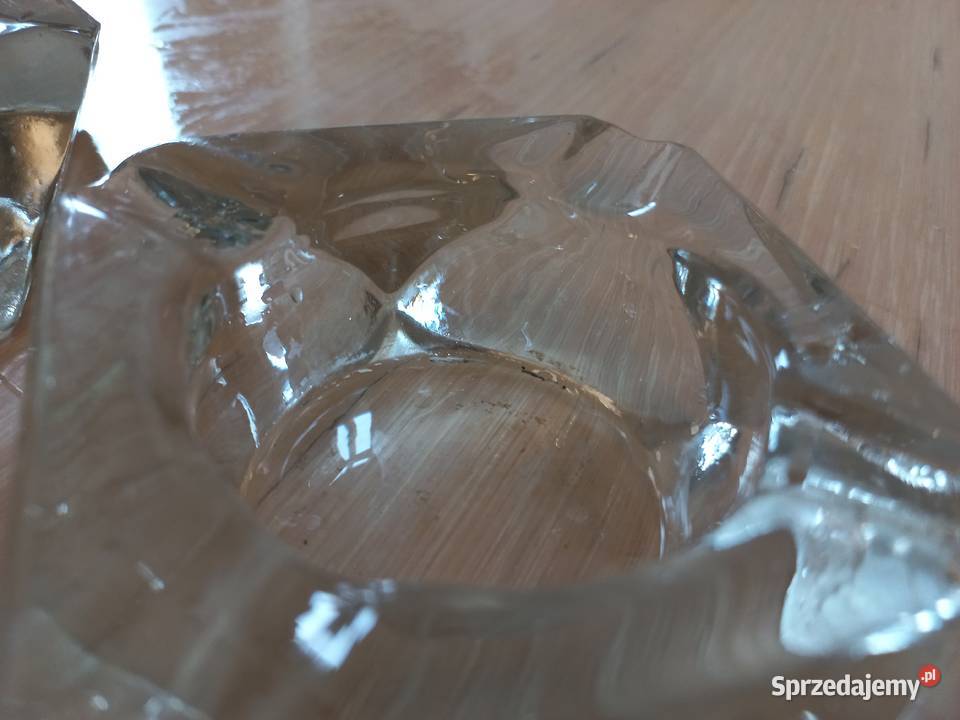 Art Deco 2 kryształowe popielnice Piastów