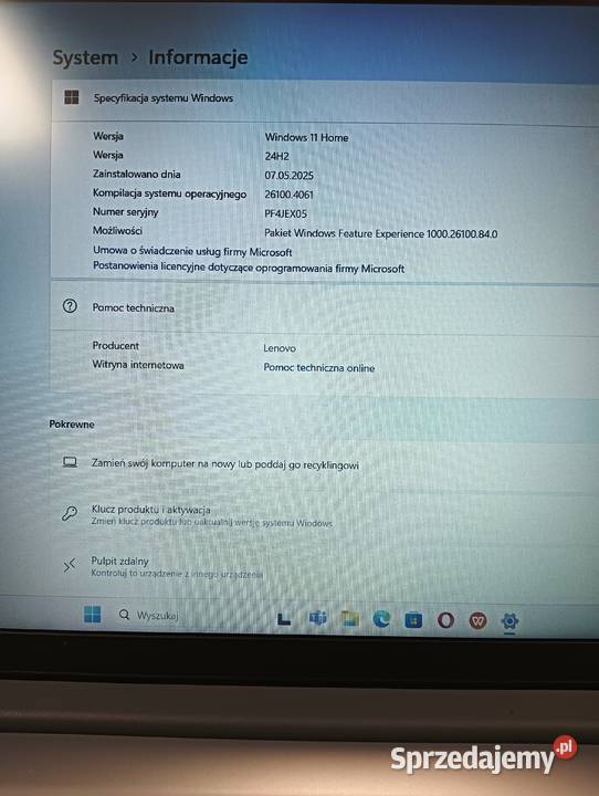 komputer Laptop Lenovo ideapad 1i 157 15IGL7 Pozostałe Łańcut