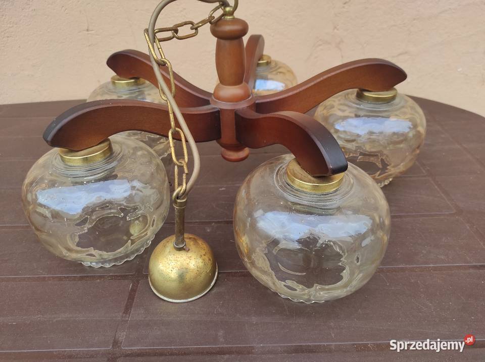 Lampa żyrandol stara prl Lampy wiszące