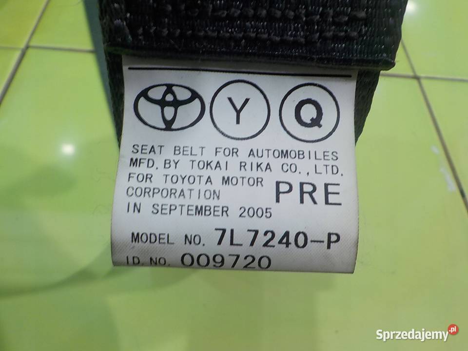 TOYOTA PRIUS II 15 B 06 HB 5D pas bezpieczenstwa osobowe