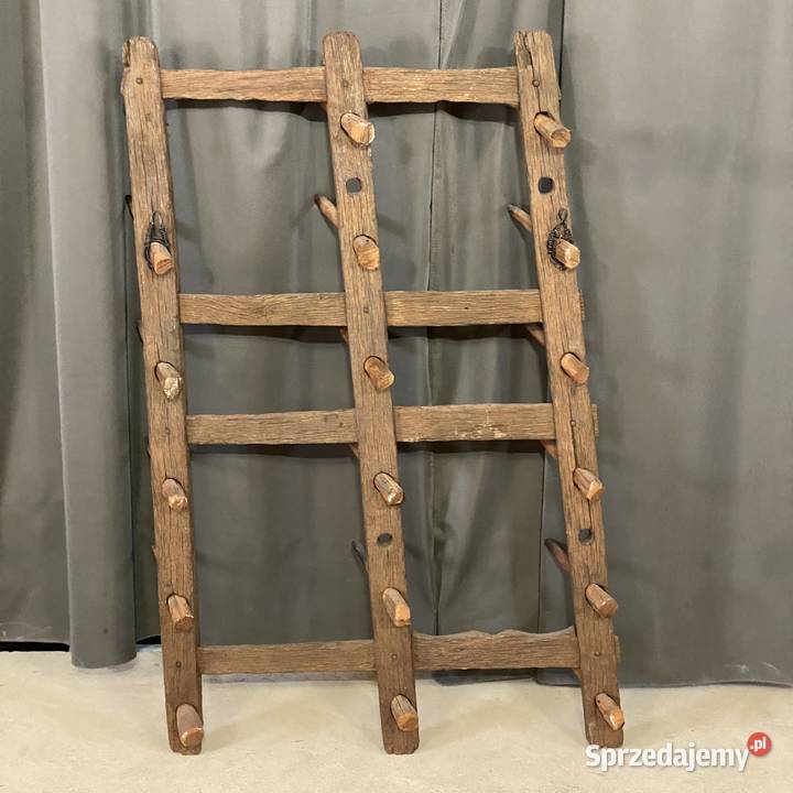 Stary drewniany wieszak gospodarczy rustykalny Budno