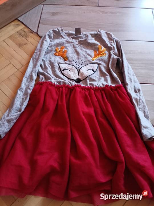 Śliczna sukienka świąteczna rozmiar 128 Włocławek