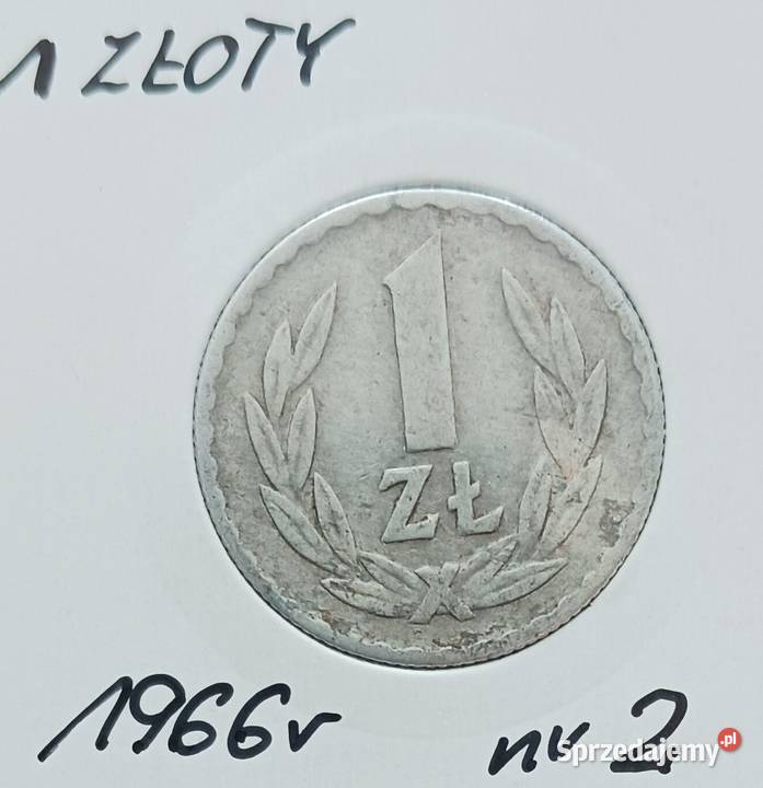 1 Złoty 1966 r 2 PRL ładne Konin