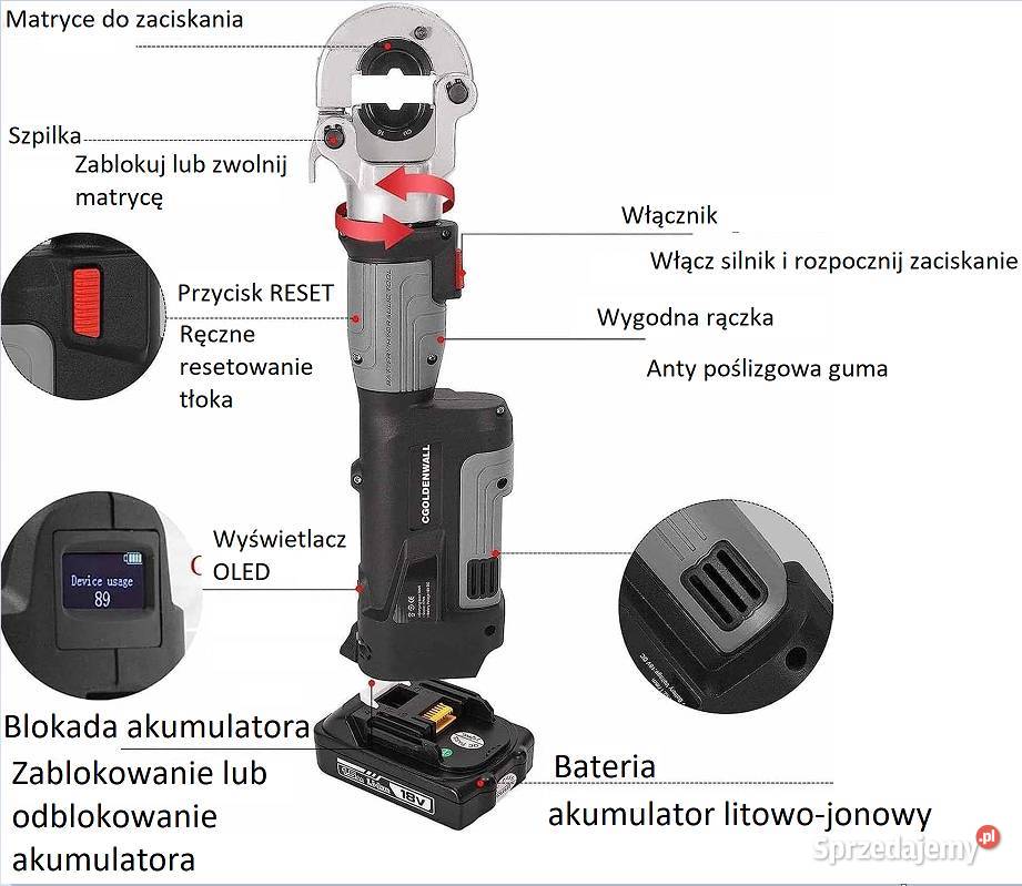 Akumulatorowa zaciskarka Limanowa