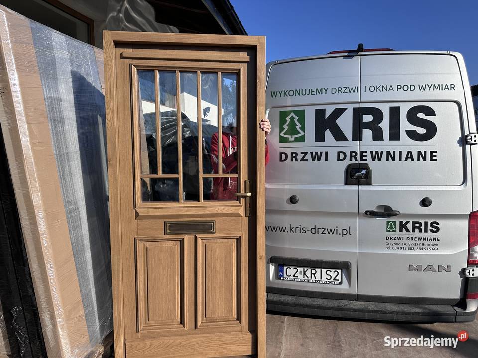 Drzwi drewniane zewnetrzne na wymiar wg projektu