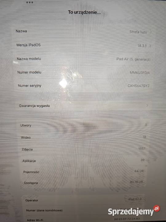 Sprzedam iPad Air 5 generacji Apple Tablety i palmtopy Gubin