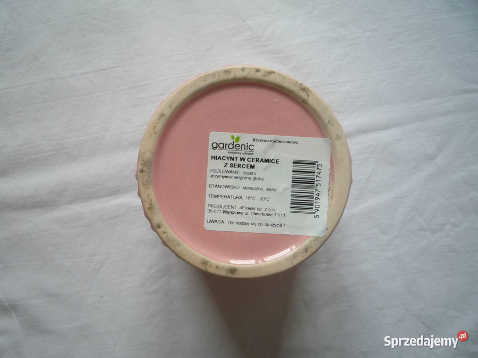 Doniczka różowa osłonka ceramiczna na hiacynt Wyposażenie wnętrz sprzedam