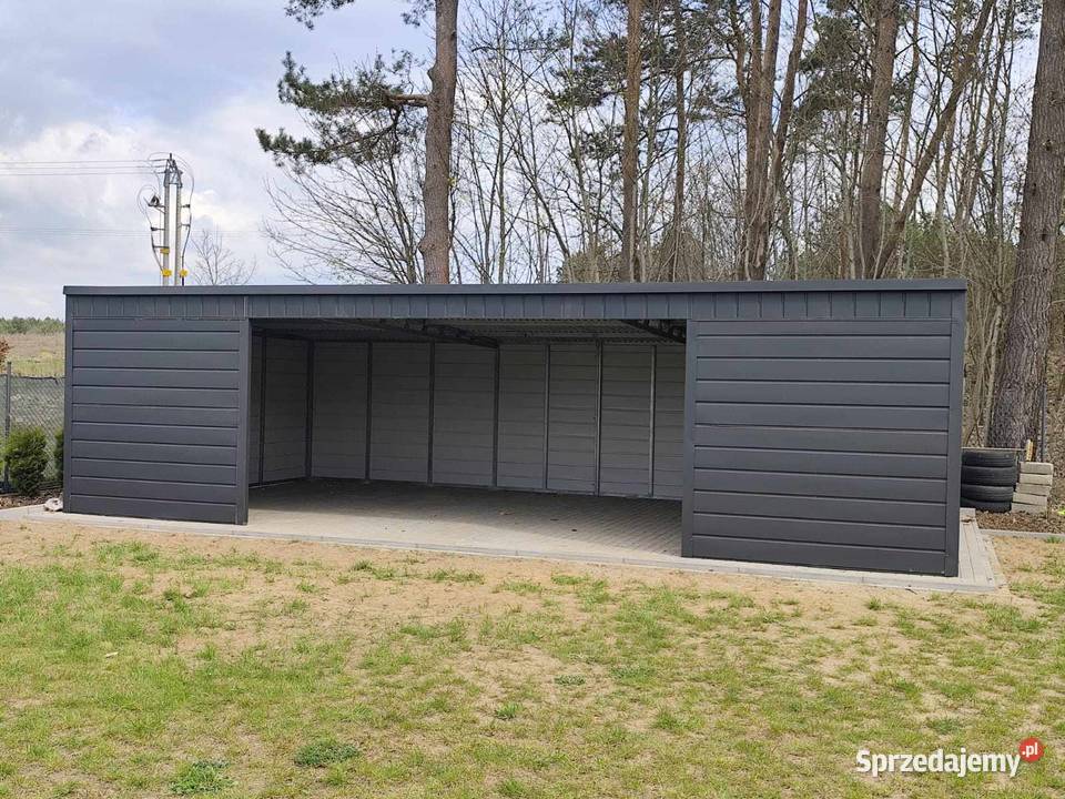 MAŁY GRAFITOWY Garaż Blaszany Na narzędzia Gostynin