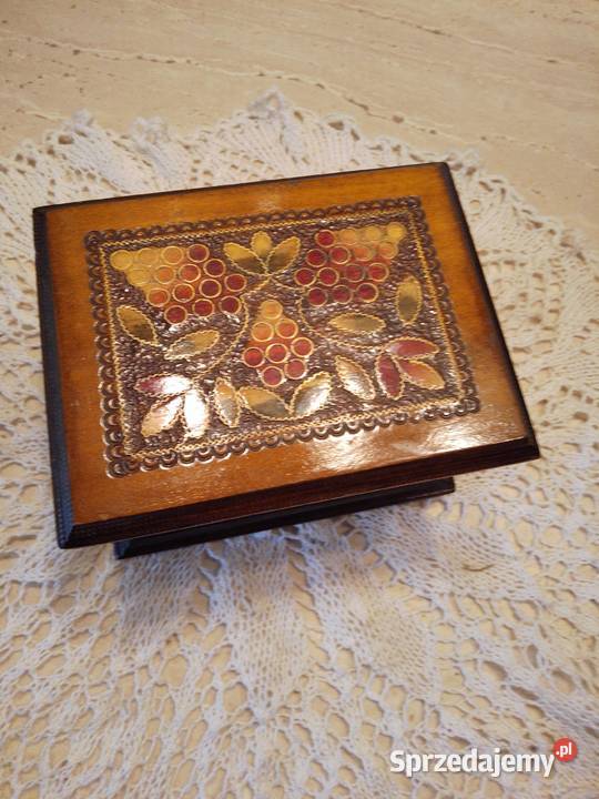 Szkatułka drewniana podwójnie otwierana Nakło nad Notecią sprzedam