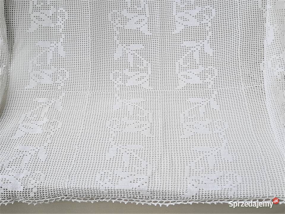 Bawełniany obrus szydełkowy 100 x 125 łódzkie Łódź sprzedam