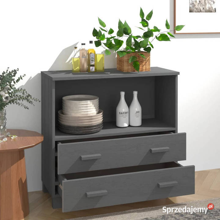 Szafka HAMAR ciemnoszara 85x35x80 drewno sosnowe mazowieckie Warszawa