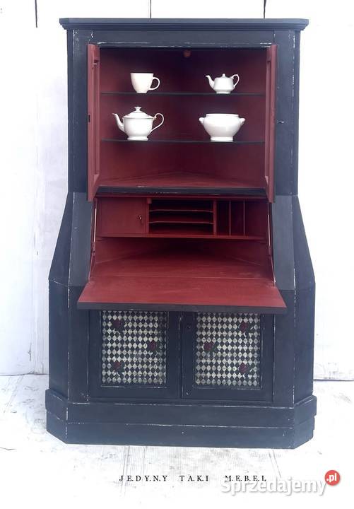 Sekretarzyk z witrynką vintage shabby chic podkarpackie Przeworsk