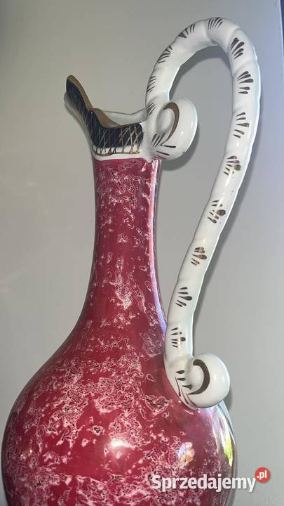 Amfora z ptakiem Wazon Vintage Hubert Bequet Porcelana i szkło Gdańsk