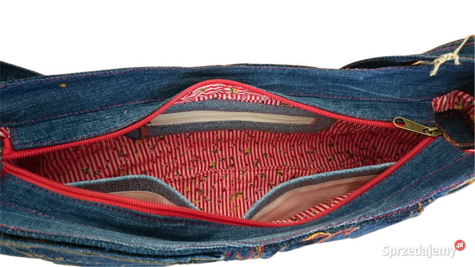 Torebka na ramię codzienna mała pojemna jeans Galanteria i dodatki małopolskie