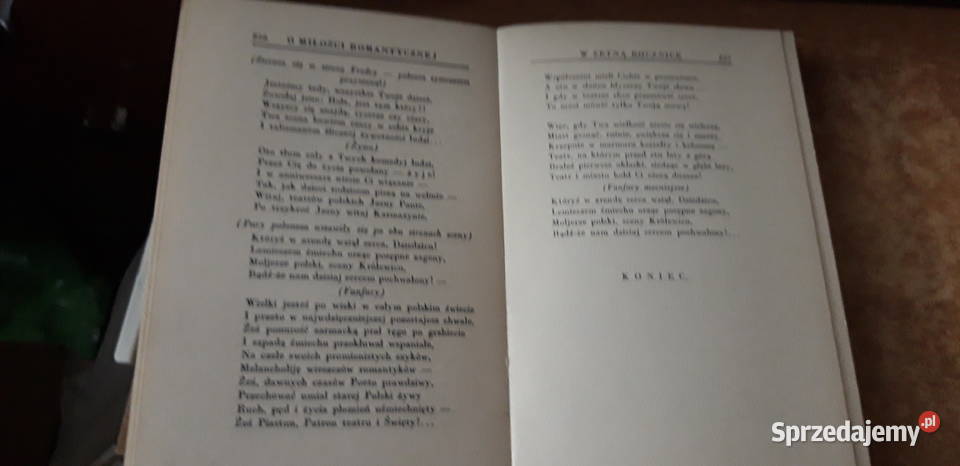 O Miłości Romantyczne jSWasylewski Pń1928opr Iwno sprzedam