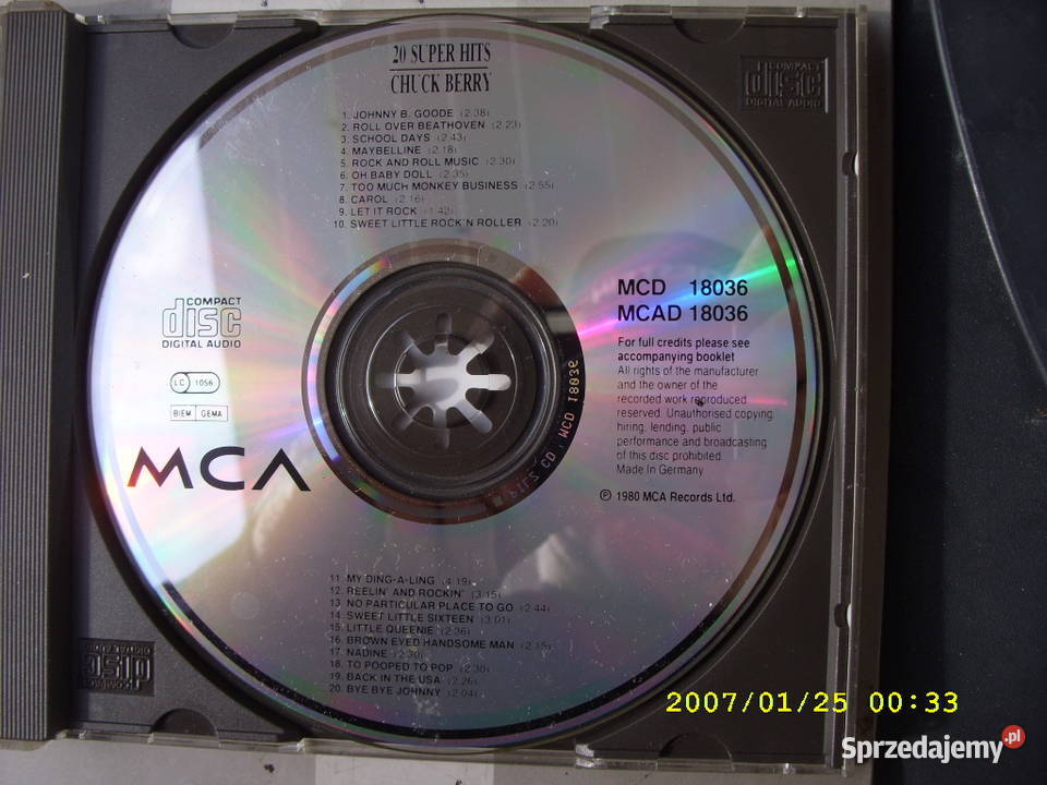 Rock CD HUCK BERRY20 SUPER HITS TELDEC