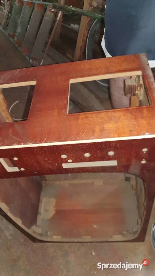 Drewniane pudło telewizorze PRL Warszawa