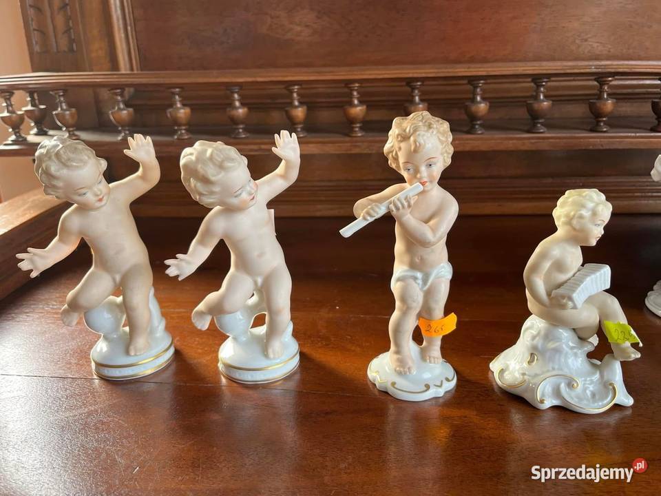 Figurka Putto grający piłką Wallendorf pomorskie Gdańsk