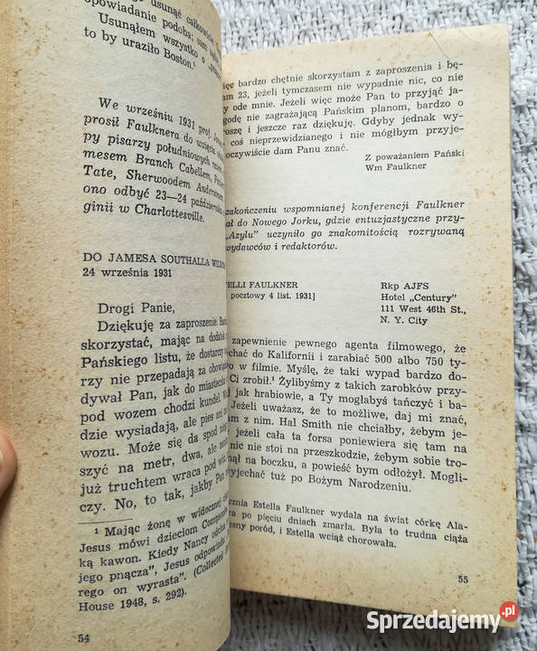 Listy William Faulkner podlaskie Białystok