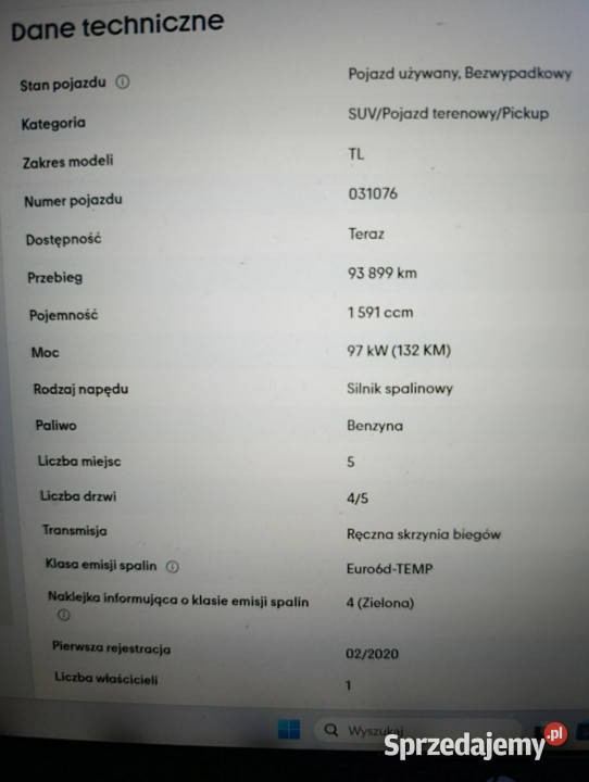 Hyundai Tucson Model 2020 Kamera Nawigacja Dulowa